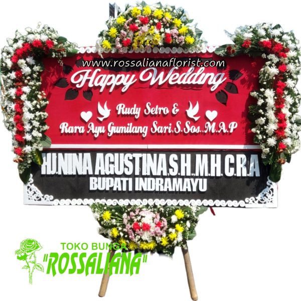Toko Bunga Cirebon Ucapan Wedding (HW-09)